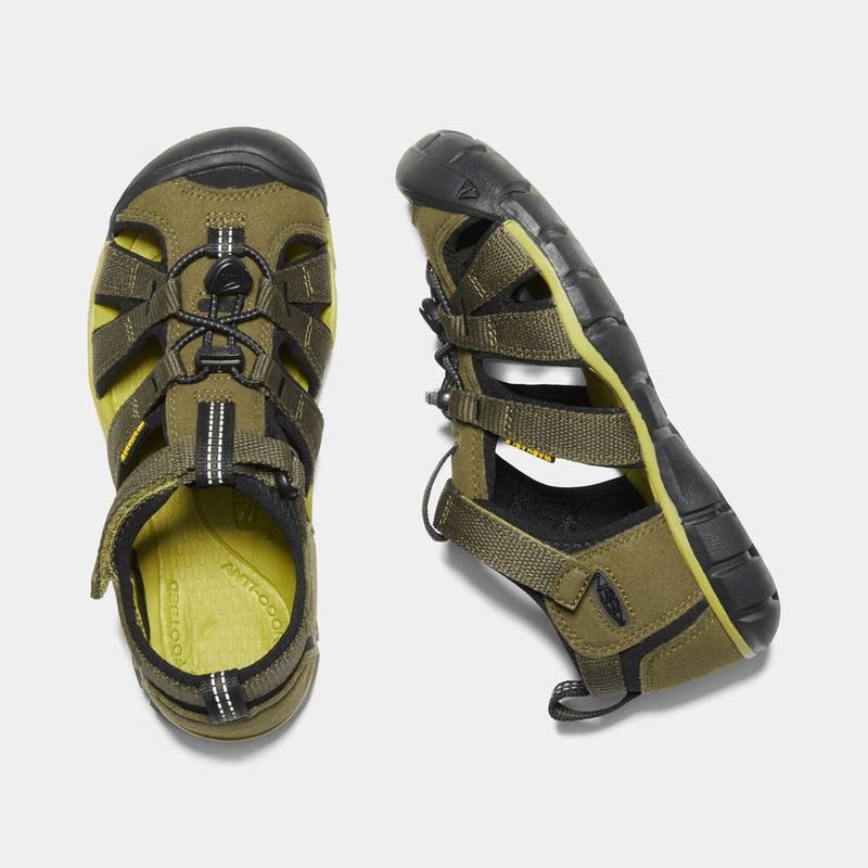 Sandalias Keen Seacamp II Cnx Para Niños Verde Oliva/Negros - Sandalias Keen Mexico (260431-RZS)